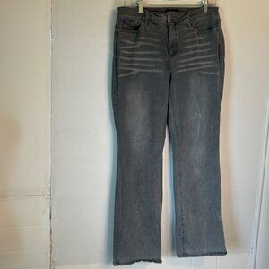NYDJ Barbara Bootcut Lift & Tuck Whiskered Gray Denim Jean. Sz 12